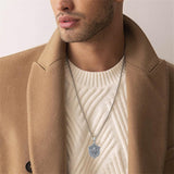 Sterling Silver Viking Raven Bear Odin Wolf Pendant Necklace for Men