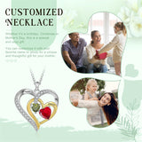Sterling Silver Personalized Name Birthstone Mothers Necklace for Women