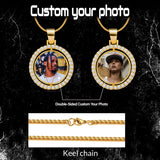 14K Gold Plated Personalized Photo Pendant Necklace Personalized Gift