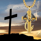 14K Gold Plated  Cross Necklace Religious Amulets Jewelry Gifts