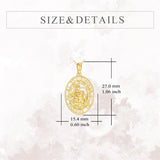 14K Gold St Christopher St Florian St Joseph St Jude St Michael St Patrick Pendant Necklace
