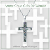 Sterling Silver Cross Pendant Necklace for Women Southwestern Cross Jewelry Gifts
