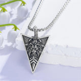 Sterling Silver Viking Dragon Eagle Wolf Animal Pendant Necklace for Men