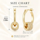 14K Gold Plated Cubic Zirconia Knot  Earrings for Women