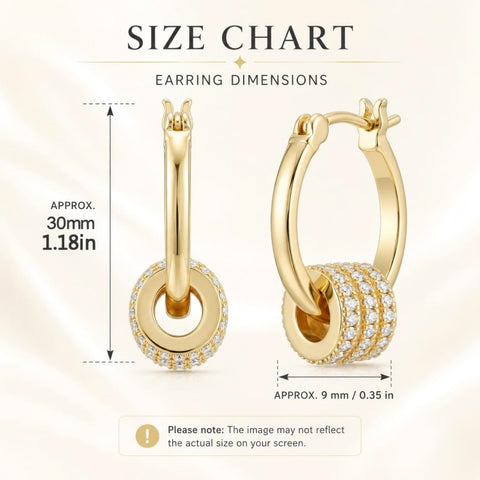 14K Gold Plated Cubic Zirconia Knot  Earrings for Women