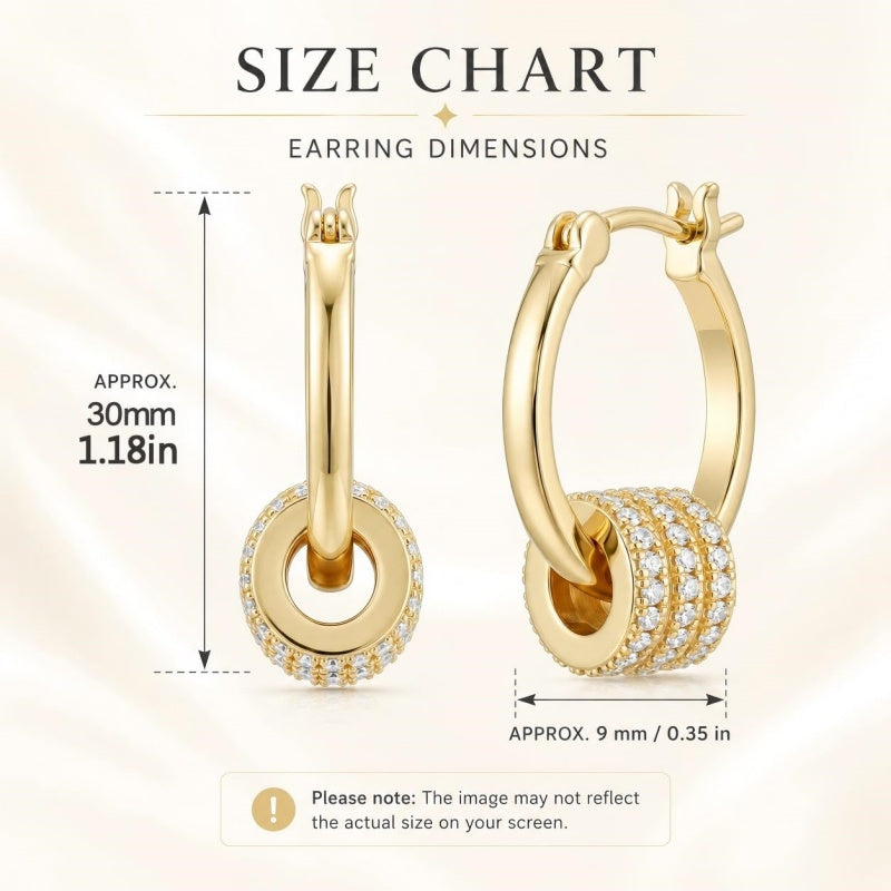 14K Gold Plated Cubic Zirconia Knot  Earrings for Women