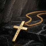 14K Gold Plated Soccer Football Basketball Baseball Cross  with Bible Verses Religious Pendant Necklace for Men