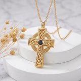 14K Gold Plated Cross Necklace for Women