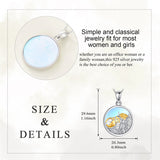Cow Necklace for Women Moonstone 925 Sterling Silver Cow Pendant Necklace Jewelry Gifts for Girls
