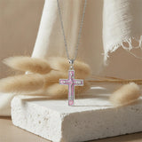 Sterling Silver Cross Pendant Necklace for Women Southwestern Cross Jewelry Gifts