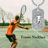 Sterling Silver Dog Tag Baseball Basketball Softball Soccer Pendant Necklace for Men