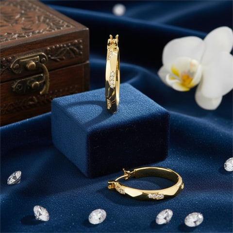 14K Gold Plated Trendy Elegant  Earring for Women