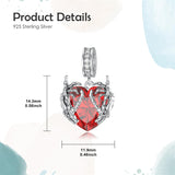 Sterling Silver Cubic Zircon Skeleton Hand Bead Charms