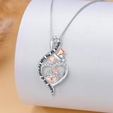 Sterling Sliver Yorkshire Corgi Labrador Pug Bulldog Paw Print Pendant Necklace