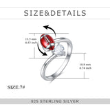 Sterling Silver Fidget Anxiety Ring for Women Spinner Ring Open Adjustable for Anxiety Relieving Stress Women Girl