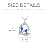 Sterling Silver Blue Jay Eagle Phoenix Owl Pendant Necklace for Women
