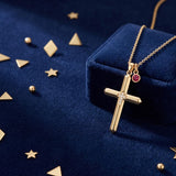 10K 14K 18K Gold Cross Pendant Necklace Religious Jewelry Gifts for Men and Women