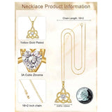 14K Gold Plated Celtic Knot Pendant Necklace Irish Jewelry Gift for Her