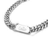 Stainless Steel Custom Name Necklace Cuban Link Chain 7mm Personalized Jewelry Gift for Men Boys
