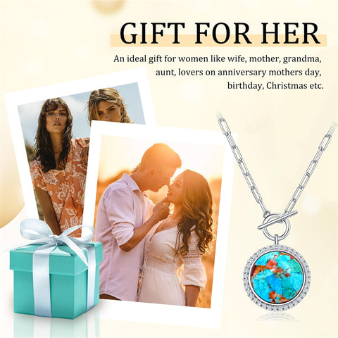 Sterling SilverTurquoise Red Coral Lapis Lazuli Malachite Paperclip Chain Necklace