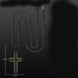 14K Gold Plated Wooden Cross Necklace Jewelry Gift for Him