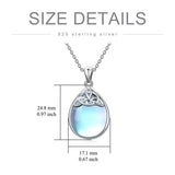 Sterling Silver Moss Agate Labradorite Moonstone Opal Turquoise Celtic Knot  Pendant Necklace
