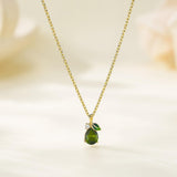 14K Gold Plated  Teardrop Birthstone Pendant Necklace Birthday Gifts for Women