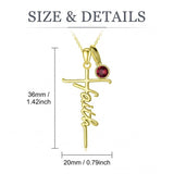 14K Gold Plated Cross Necklace for Women