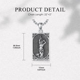 Sterling Silver Saint Anthony Saint Jude Saint Christopher   Saint Michael Amulet Religious Pendant Necklace