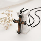 14K Gold Plated Wooden Pendant Necklace Beliefs jewelry