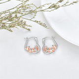 Hypoallergenic Earrings Fox Earrings Sterling Silver Animal Hug Hoop Earrings Jewelry Mothers Day Graduation Birthday Gifts for Women