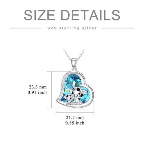 Sterling Silver Pink Opal Crystal Abalone Shell Turquoise Moss Agate Cow Pendant Necklace