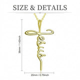 14K Gold Plated Cross Necklace for Women