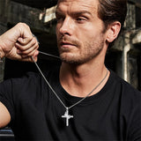 Sterling Silver Cross Christian Pendant Necklace