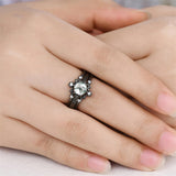 Sterling Silver 10K 14K 18K Gold 2CT Moss Agate Vine Leaf Women's Bridal Ring Sets for Wedding Engagement