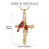 14K Gold Plated Cross Pendant Necklace Faith Jewelry Gift for Women