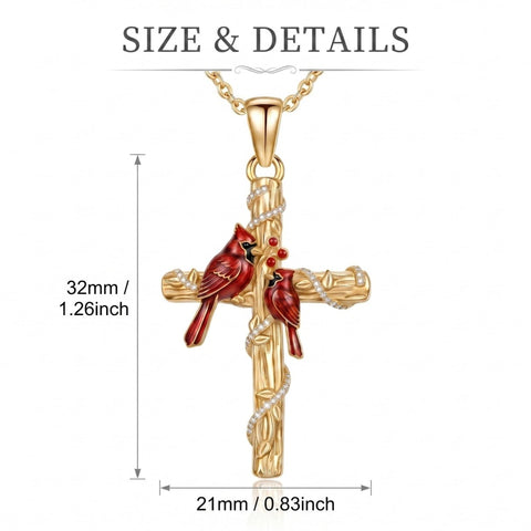 14K Gold Plated Cross Pendant Necklace Faith Jewelry Gift for Women