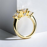 Sterling Silver 3 Stone 3CT/5CT Moissanite Engagement Ring Promise Anniversary Ring for Women