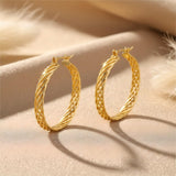 14K Gold Plated  Lightweight Hoop Earring for Women