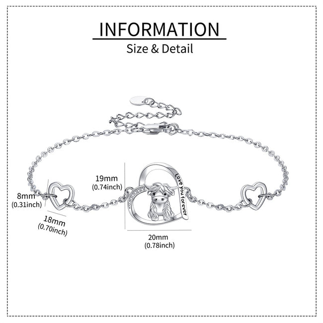 Argento Sterling S925 - Ciondolo E Sacchetto Europeo HIGHLAND COW - Foto 14