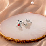 Sterling Silver Frog Stud Earrings
