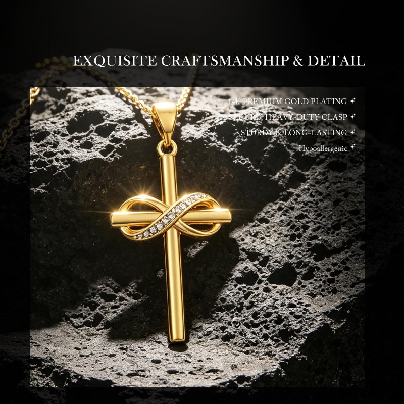 14K Gold Plated  Cross Necklace for Women Christian Jewelry  Birthday Christmas Gift