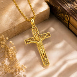 14K Gold Plated Cross Pendant Necklace  Religious Faith Jewelry Gifts for Christmas