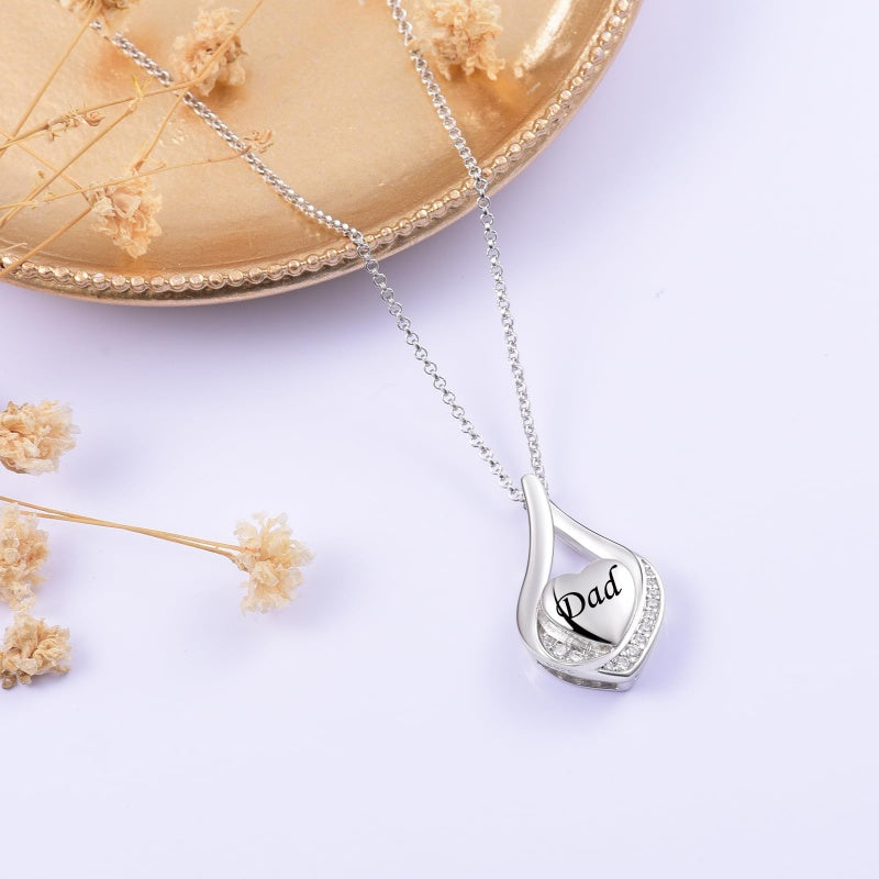 Sterling Silver Personalized Engraved Moss Agate Larimar Moonstone Opal Turquoise Urn Necklace for Ashes