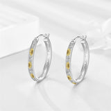 Sterling Silver Sunflower Hoops Earrings Small Huggie Earrings Jewelry Gift for Women