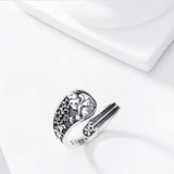 Sterling Silver Father Daughter Adjustable Spoon Ring Engraved with I Love You Forever