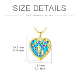 10K Gold Personalized Photo Father Daughter Pendant Necklace
