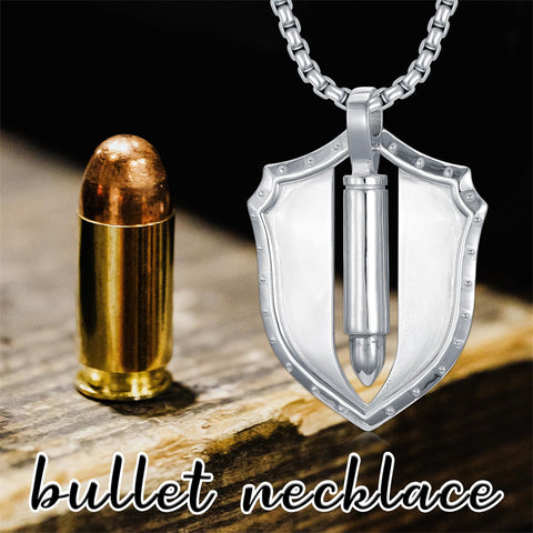 Sterling Silver Bullet Urn Necklace for Ashes for Men