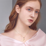 14K Yellow Gold Bear Pendant Necklace