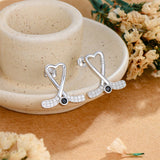 Sterling SilverHockeyBasketball Softball Football Volleyball Pickleball Soccer Baseball Tennis Stud Sport Earrings